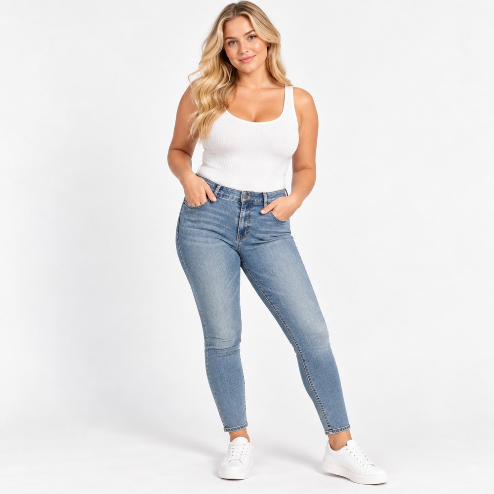 OLD NAVY Women's Super Skinny Mid Rise Jeans Y2k Light Wash Denim Size 16